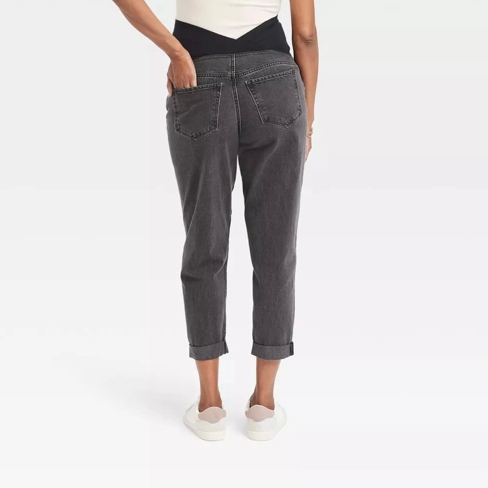 ISABEL MATERNITY by Ingrid & Isabel Over Belly Boyfriend Maternity Jeans Black - Picture 2 of 5